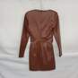 Zara Brown Faux Wrap Long Sleeve Mini Dress WM Size S NWOT image number 2