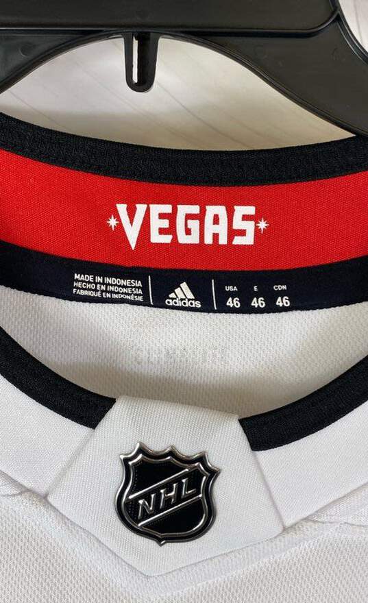 Adidas NHL Vegas Golden Knights White Long Sleeve Team Hockey Jersey - Size S image number 3