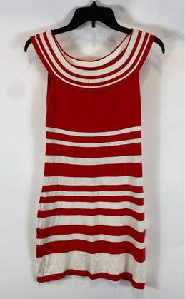 Dolce Vita Womens Red White Striped Knitted Sleeveless Sweater Dress Size 4