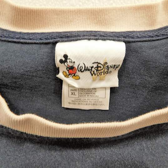 VTG Walt Disney World Pluto Mad Dogs Football Long Sleeve Shirt Men's SZ XL image number 8