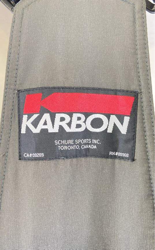 Karbon Mens Gray Insulated Adjustable Waist Straight Leg Snow Bibs Pants Size S image number 3