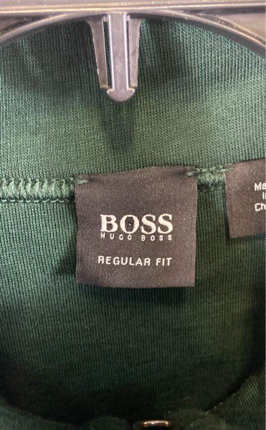 Hugo Boss Mens Green Long Sleeve Full-Zip Regular Fit Cardigan Sweater Size XL image number 4