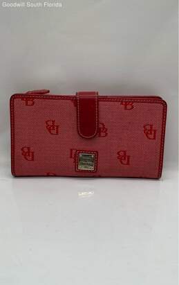 Dooney & Bourke Womens Red Large With Logo Wallet