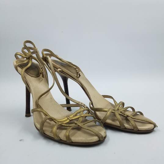 Gucci Ankle Strap Sandal Women's Sz.8B Metallic Gold image number 3
