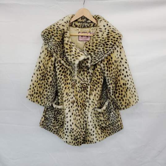 Juicy Couture Leopard Patterned Faux Fur Lined Jacket WM Size S image number 2
