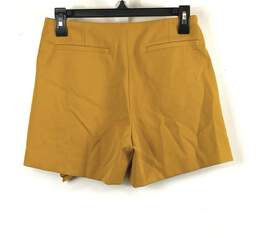 Tory Sport Womens Mustard Twill Ruffle Flat Front Pockets Wrap Skort One Size alternative image