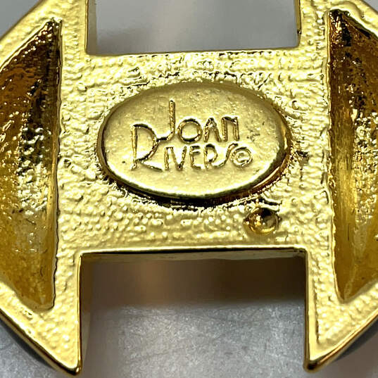 Designer Joan Rivers Gold-Tone Rhinestone Interchangeable Clip-On Earrings image number 4