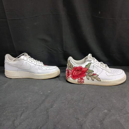 Nike AF1 Custom Roses Men's Sneakers Size 9 image number 4