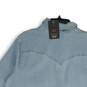 NWT Levi's Womens Blue Denim Long Sleeve Spread Collar Button-Up Shirt Size 1X image number 4