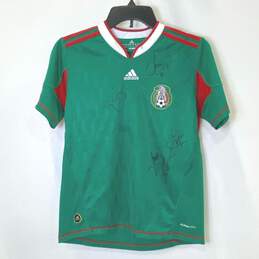 Signed Adidas Youth Mexico Green Soccer Jersey Sz. M