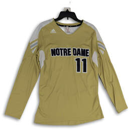Womens Gold White Notre Dame #11 Basketball Pullover Jersey Size XL