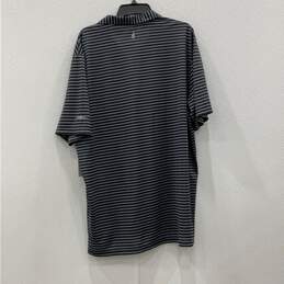 Johnnie-O Mens Polo T-Shirt Line Striped Collared Gray Navy Blue Size XXL alternative image
