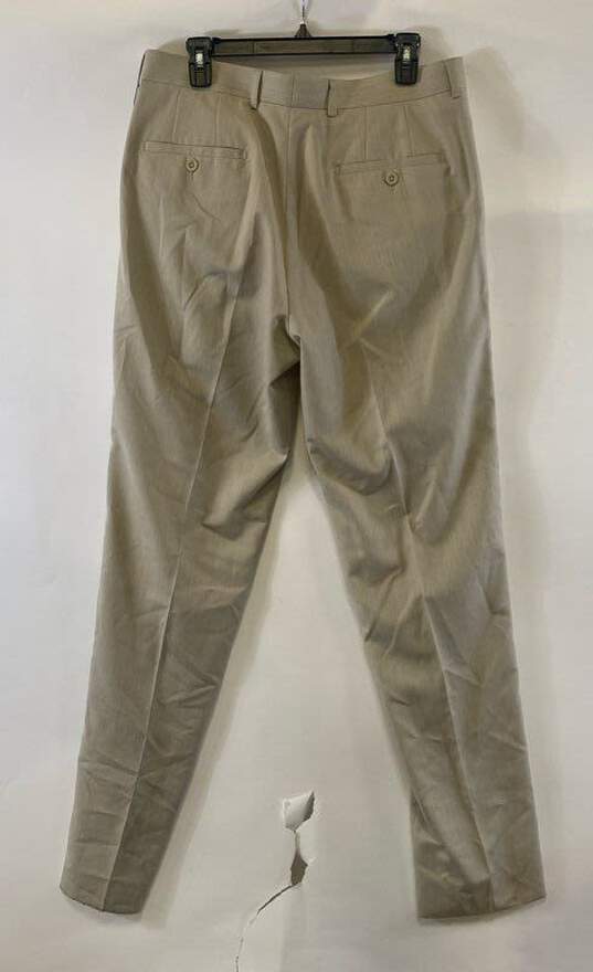 NWT Linea Naturale Mens Tan High Rise Flat Front Straight Leg Dress Pants Sz 36 image number 2