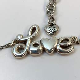 Designer Brighton Silver-Tone Love Pendant Link Chain Necklace alternative image