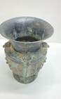 Oriental Bronzeware11.5 inch Tall Archaistic Vessel Decorative Metal Vase image number 5
