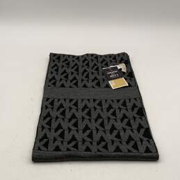 NWT Michael Kors Womens Black Gray Signature Print Knitted Rectangle Scarf alternative image