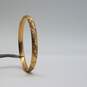 14k Gold Chiseled 7mm Slide Out Bangle Bracelet Damage  7.2g image number 2