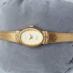 Elgin ED306 Gold Tone W/ Diamonds Accents Quartz Dress Watch alternative image