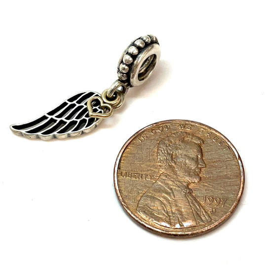 Designer Pandora S925 ALE Sterling Silver Angle Wing Beaded Dangle Charm image number 4