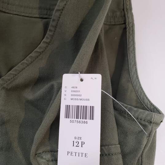 Anthropologie Maeve Sleeveless Green Belted Utility Dress NWT Petite Size 12P image number 4