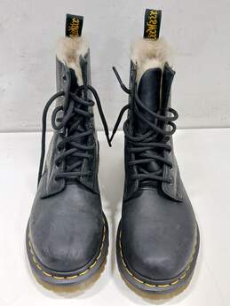 Dr Martens Women's Air Wair Black Leather Snow Boots Size 7