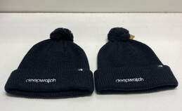 Lot of 2 The North Face Pom Beanie Black OS