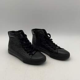 Guess Womens Black Leather High Top Lace Up Sneaker Shoes Size 8M alternative image