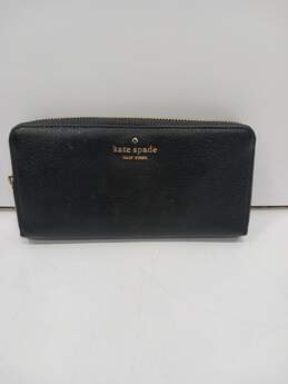Kate Spade Black Leather Clutch Wallet