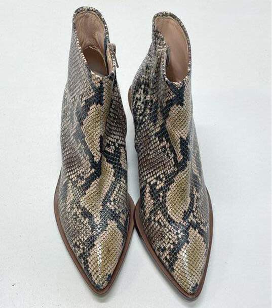 AGL Snake Print Leather Boots Women 7 image number 5