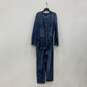 NWT Womens Blue V-Neck Long Sleeve Belted One-Piece Jumpsuit Size 18 image number 1