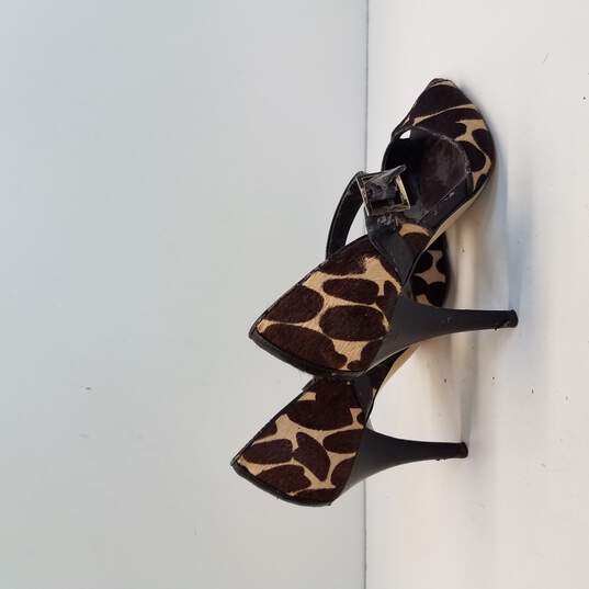 GUESS Leopard Ankle Strap Heel Size 6 image number 4