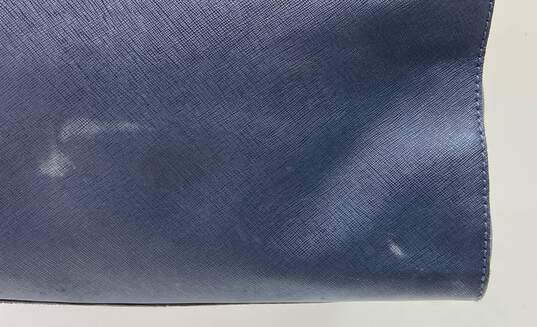 Michael Kors Hamilton Navy Blue Leather Padlock Shoulder Tote Bag image number 7