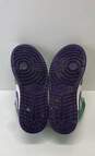 Air Jordan 1 Mid Incredible Hulk Green Purple Athletic Shoes Men's Size 7.5 image number 5