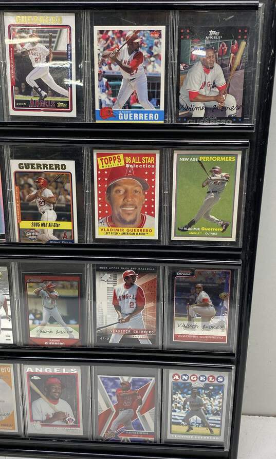 Vladimir Guerrero Anaheim Angels Framed Set of 20 Trading Cards image number 4