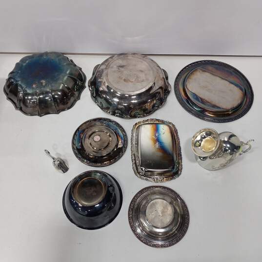 9PC Silver Plated Assorted Dinnerware Bundle image number 3