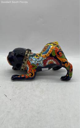 Blue Multicolor Bulldog Figurine alternative image