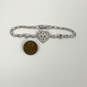 Designer Givenchy Silver-Tone Crystal Cut Stone Heart Charm Bracelet image number 3