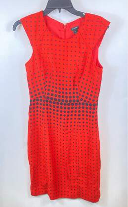 J.Crew Womens Red Polka Dot Sleeveless Back Zip Short Sheath Dress Size 2