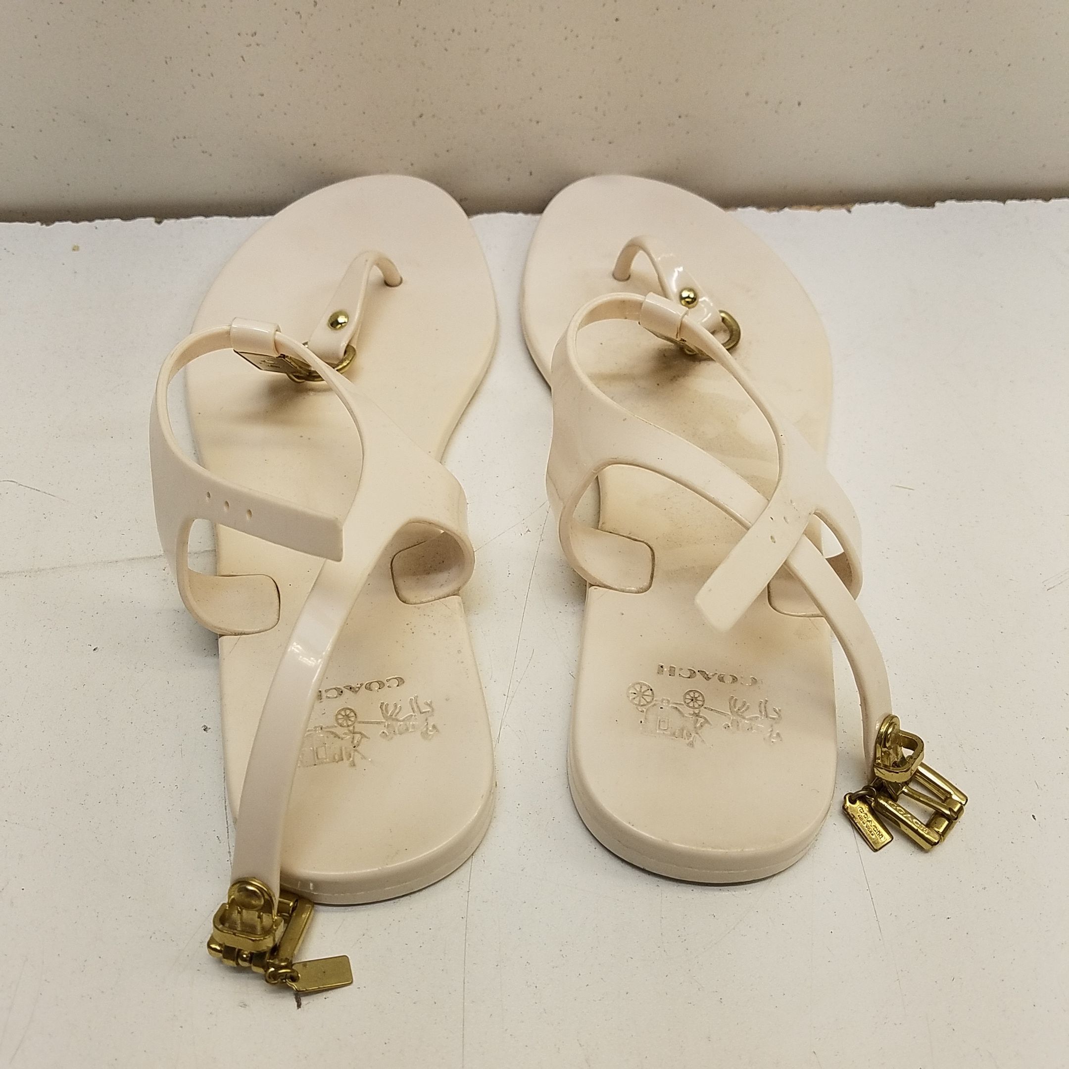 Coach Outlet Allanah Sandal In Signature Canvas In White | ModeSens