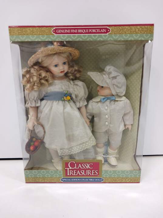 Classic Treasures Porcelain Dolls 2pc Set image number 1