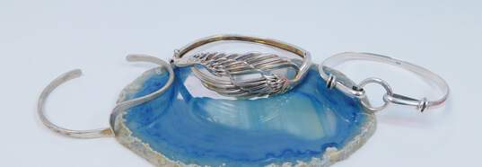 Dexter & Artisan 925 Twisted Cuff & O Ring Tension & Angel Wings Bangle Bracelets Variety 45.7g image number 1