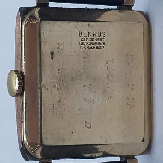 Benrus Gold Electroplate Bezel 10K Case Back Women's Gold Plated Watch image number 8