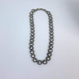 Designer Stella & Dot Silver-Tone Clear Crystal Cut Stone Statement Necklace alternative image