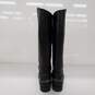 Frye Lindsay  Plate Boots in Black Leather Women's Boots Size 6B image number 1