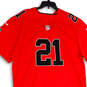 Mens Red Deion Sanders #21 V-Neck Pullover NFL Jersey Size 3XL image number 3