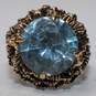 10K Yellow Gold Blue Spinel Ring Size 6.25 - 6.56g image number 2