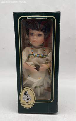 Geppeddo Collectible Porcelain Doll Girl Black Hair Model No. 09B202 With Tag