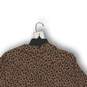 NWT J.Crew Womens Button-Up Shirt Spread Collar Black Brown Animal Print Size 4 image number 4