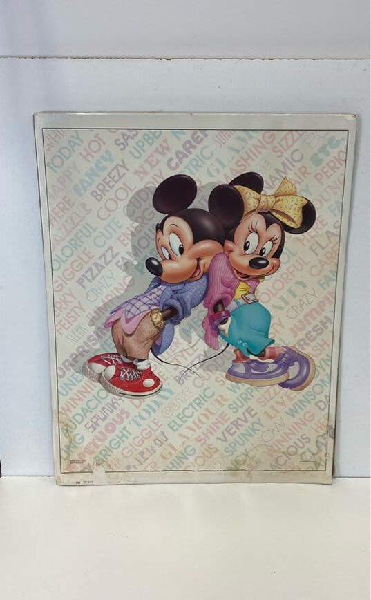 Lot of 2 Posters of Mickey Mouse Filmography & Minnie and Mickey by Disney 1986 image number 4