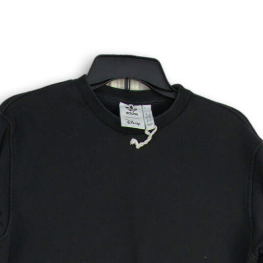 Womens Black Long Sleeve Crew Neck Goofy Pullover Sweatshirt Size S image number 3